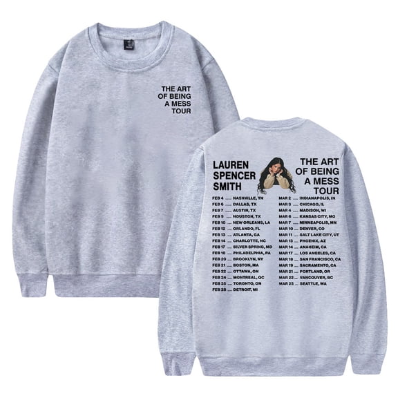 Lauren Spencer Smith The Art Of Being A Mess Tour 2026 Crewneck Long Sleeve Streetwear Men Women Sweatshirt