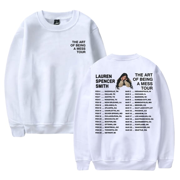 Lauren Spencer Smith The Art Of Being A Mess Tour 2026 Crewneck Long Sleeve Streetwear Men Women Sweatshirt