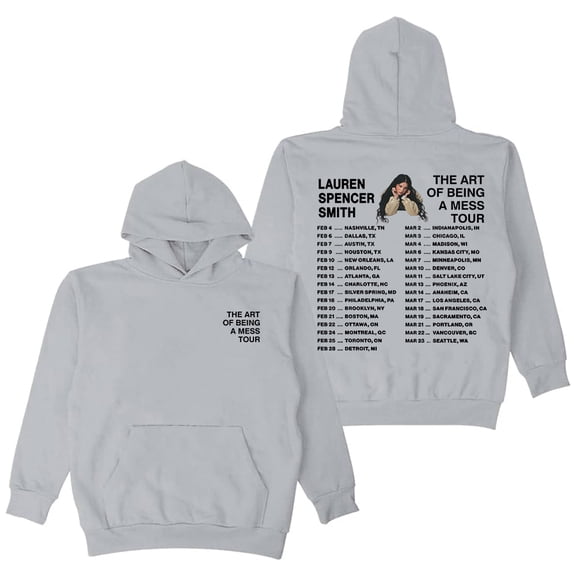 Lauren Spencer Smith The Art Of Being A Mess Tour Hoodie Long Sleeve Streetwear Men Women Hooded Sweatshirt