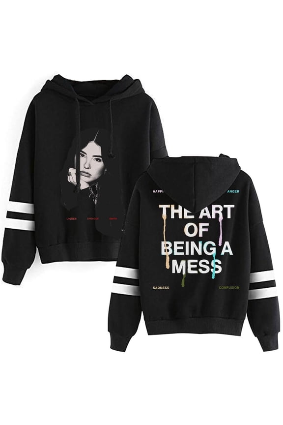 Lauren Spencer Smith The Art Of Being A Mess Tour Merch Hoodies Unisex Pocketless Casual Sweatshirt