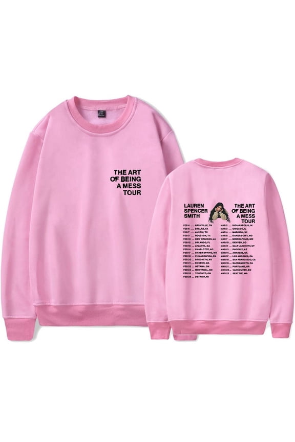 Lauren Spencer Smith The Art Of Being A Mess Tour Sweatshirt Women Men Casual Crewneck Long Sleeve Pullover Clothes