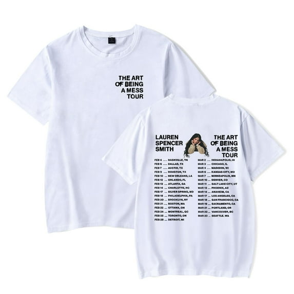Lauren Spencer Smith The Art Of Being A Mess Tour T-Shirt Women Men Casual Crewneck Short Sleeve Fashion Tee