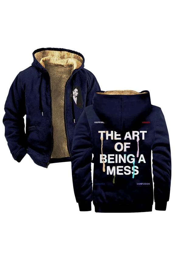 Lauren Spencer Smith The Art Of Being A Mess Zipper Hoodies Women Men Jacket Parkas Long Sleeve Fashion Streetwear Coat