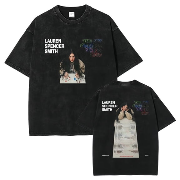 Lauren Spencer Smith Washed The Art of Being a Mess T-shirt Trendy Print Short-sleeved Men And Women Hip-hop Tops
