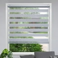 Lauren Taylor Cordless Zebra Blinds for Windows 100 Polyester Pull