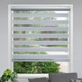 thumbnail image 1 of Lauren Taylor Cordless Zebra Blinds for Windows - 100% Polyester Pull Down Roller Shades for Windows (Grey, 44" W x 84" H), 1 of 7