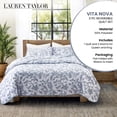 thumbnail image 1 of Lauren Taylor VITA 3 Pieces Matelasse Jacquard Reversible Queen Quilt Set- 100% Polyester Bedding Quilt, Lightweight and Breathable Quilt with Machine Washable, Soft & Durable (1 Quilt & 2 Shams), 1 of 3