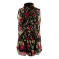 thumbnail image 1 of Lauren  Women's Ruffled Button Down Floral Blouse-BM-10, 1 of 3