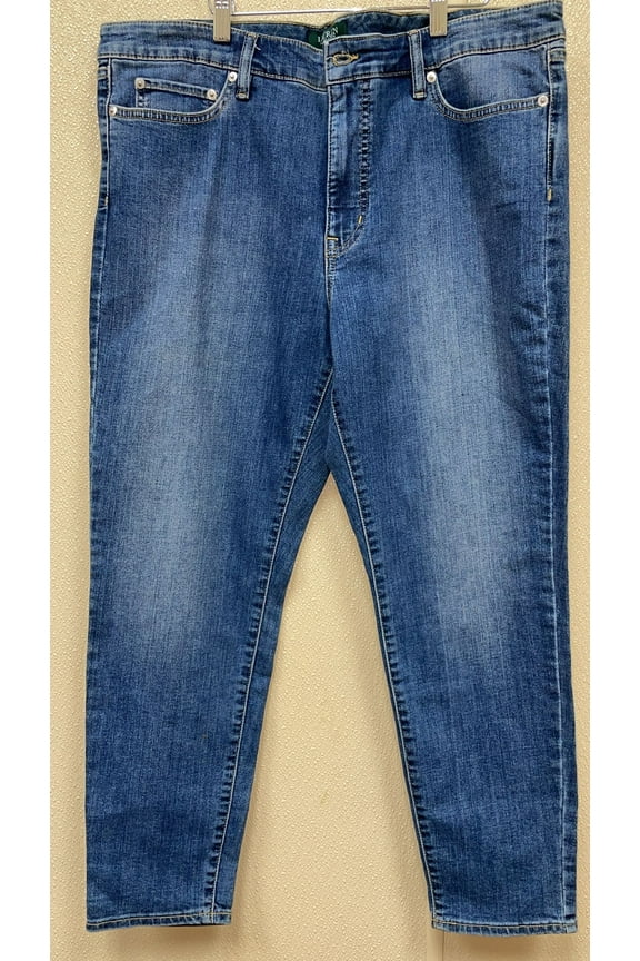 Lauren by Ralph Lauren BLUE Premier Skinny Ankle Jeans, Size 16 NWOT