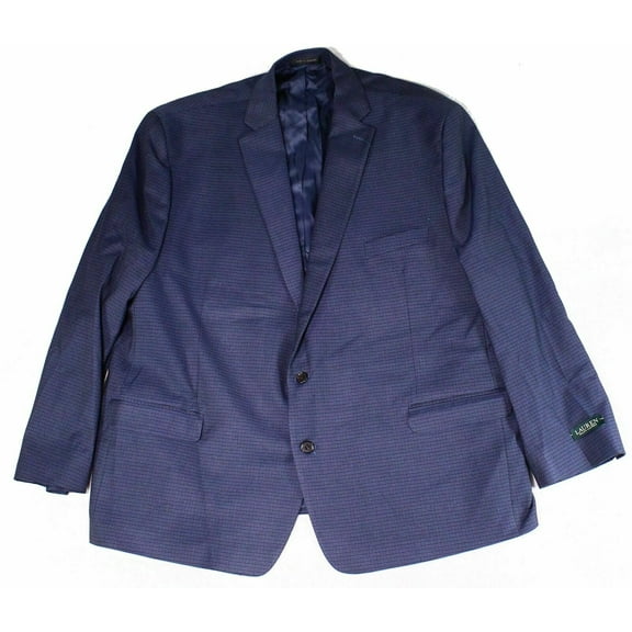 Lauren by Ralph Lauren Mens Sport Coat Classic Fit Printed   Blue 39