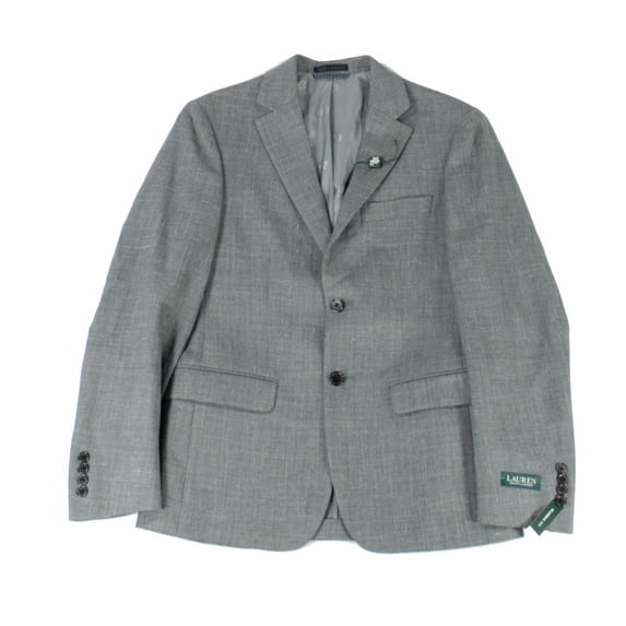 Lauren by Ralph Lauren Mens Sport Coat Short UltraFlex Gray 42