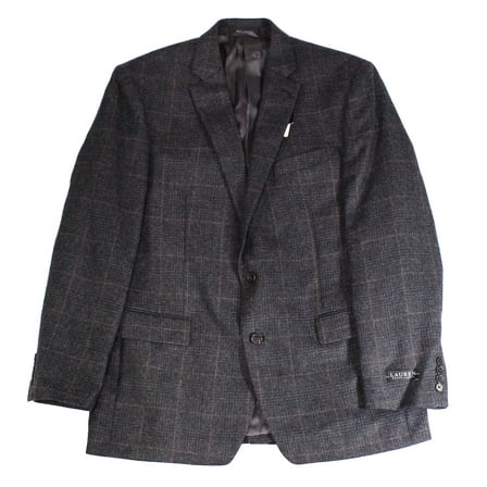Lauren by Ralph Lauren Mens Suit Jacket Dark R 2-Button   Gray 42