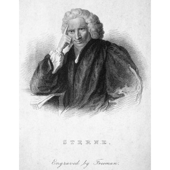 Laurence Sterne N(1713-1768). English Cleric And Novelist. Line And Stipple Engraving After The Painting By Sir Joshua