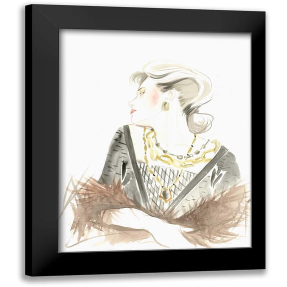 Laurencon 12x14 Black Modern Framed Museum Art Print Titled - Runway Fashion IV
