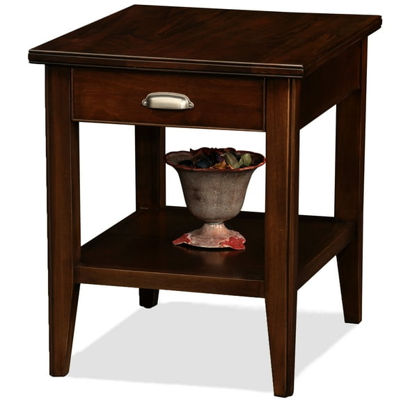 Laurent End Table with Drawer in Chocolate Cherry