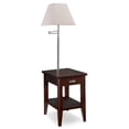 Choco Swing Laurent Solid Wood Side Table with Built-In Swing Arm Lamp and Drawer ...