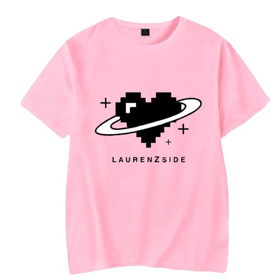 LaurenzSide's new short sleeved T-shirt, fashionable casual T-shirt, unisex street clothing, Harajuku women's hip-hop