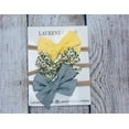 thumbnail image 1 of Laurenza's Baby Girl Nylon Headband Infant Toddler Newborn Child Hair Accessories, 3 Pack Bow Headbands Blue and Yellow Floral, 1 of 2