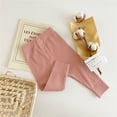 thumbnail image 1 of Laurenza's Baby Girls Ribbed Cotton Leggings Rose Pink Leggings Stretchy Pants 18-24M, 1 of 1