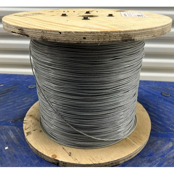 Laureola 1/16" to 3/32" PVC Coated Clear Color Galvanized Cable 7x7 Strand Aircraft Cable Wire Rope (50 ft)
