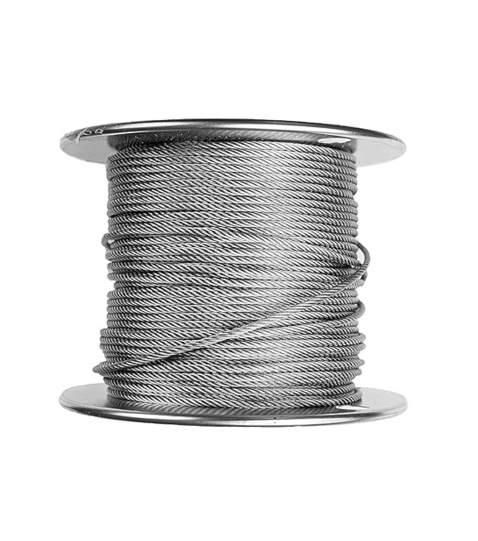 Laureola 1/8" 7x19 Stainless Steel Aircraft Wire Rope 304 Grade (150ft ...