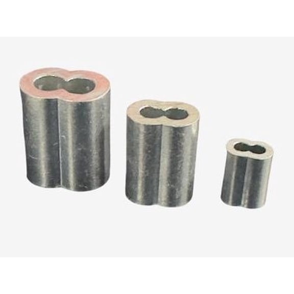 Laureola 1/8" Aluminium Crimping Loop Sleeves Clip Ferrule for Wire Rope Aircraft Cable - Pack of 50 pcs…