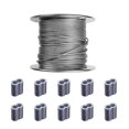 thumbnail image 1 of Laureola 3/32" Type-7x7 Wire Rope Kit, 250ft Galvanized Steel Wire Cable, and 3/32" 10pcs Aluminium Crimping Loop Sleeves, 1 of 5