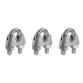 thumbnail image 1 of Laureola 3/32" Wire Rope Cable Clip, Wire Rope Clamp, Pack of 12 pcs, Zinc Plated, 1 of 1