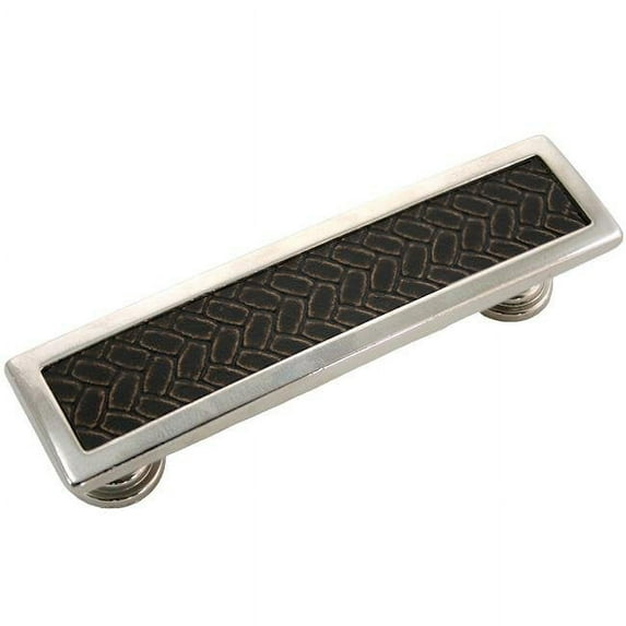 Laurey 12498 96 mm Pull - Polished Nickel & Brown