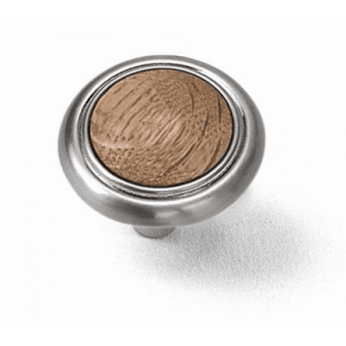 Laurey 15434 1 1/4" First Family Knob - Oak -Satin Chrome