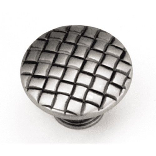 Laurey 24506 1.25 in. Cross Hatch Knob - Antique Pewter