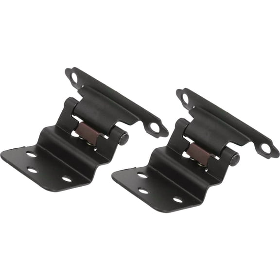 Laurey 3/8 In. Matte Black Inset Self-Closing Hinge (2-Pack) 28620