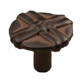 Laurey 37021 1.38 in. Lineage Knob, Black with Terra Cotta