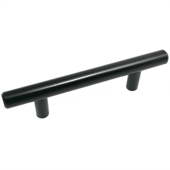 Laurey Steel T-Bar Cabinet Pull Bar Style - Matte Black - 3" Center to Center
