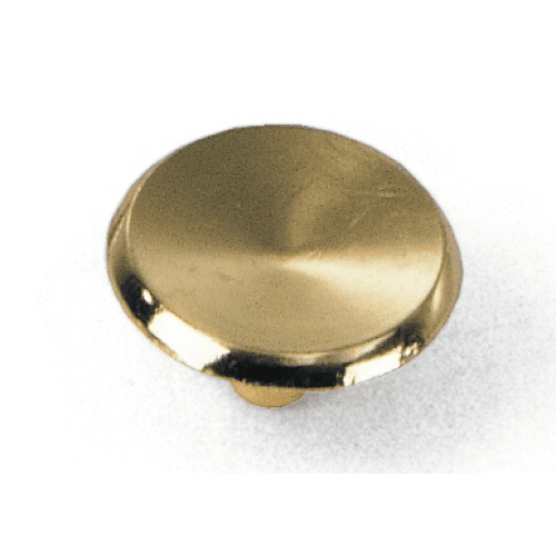 Polished Brass Modern Round Cabinet Knob with Mounting Hardware