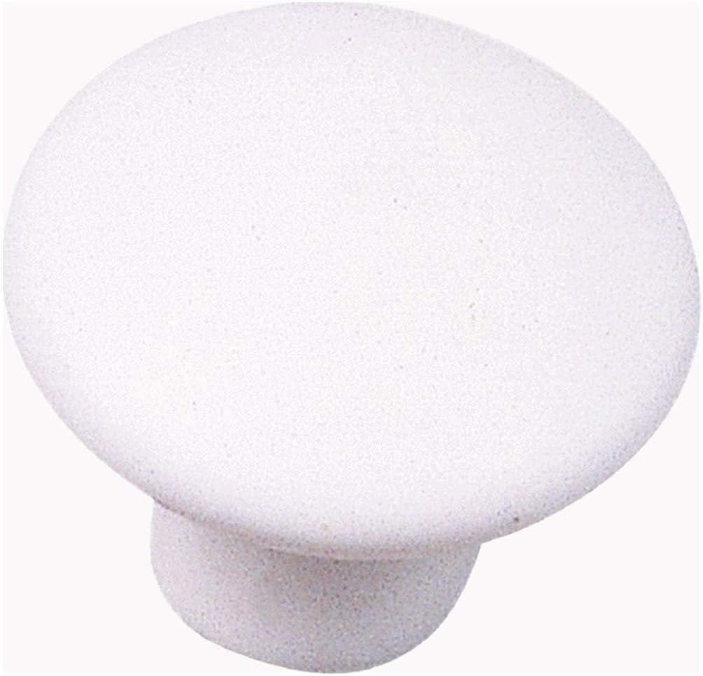 Laurey 3942 1 3/8-Inch Ceramic Mesa Knob, White, Matte Finish