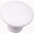 thumbnail image 1 of Laurey 3942 1 3/8-Inch Ceramic Mesa Knob, White, Matte Finish, 1 of 3