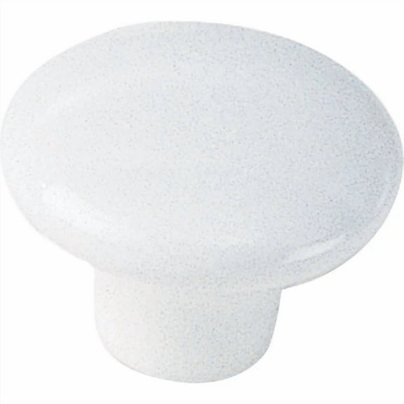 Laurey Porcelain Round White 1-1/2 In. Cabinet Knob 01742 Laurey 01742