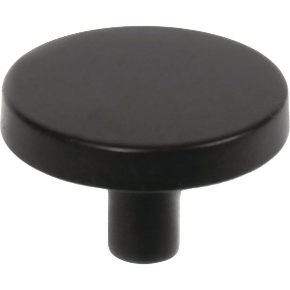 Laurey Tech Round 1-1/4 In. Dia. Matte Black Cabinet Knob 34520