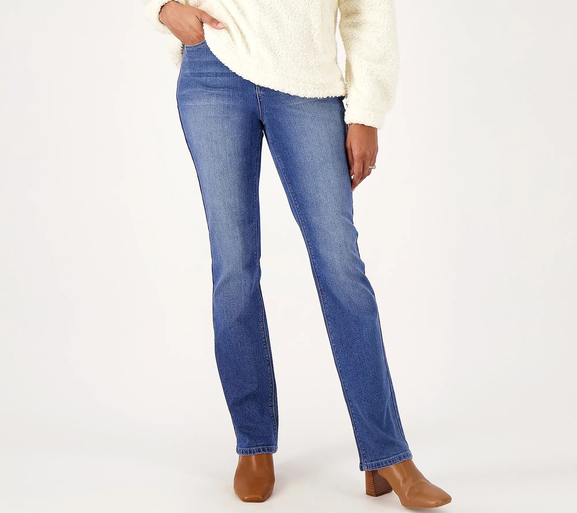 Laurie Felt Women s Forever Denim 5 Pocket Relaxed Baby Bell