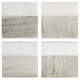 thumbnail image 1 of Laurie Gates Four Piece Coaster Set Gray and White - Square, 1 of 5
