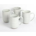 thumbnail image 1 of Laurie Gates Madrina 19 Ounce 4 Piece Stoneware Assorted Wax Relief Designs in Mint, 1 of 2