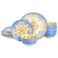 thumbnail image 1 of Laurie Gates Tierra Tile 12 Piece Round Stoneware Dinnerware Set in Assorted Designs, 1 of 3