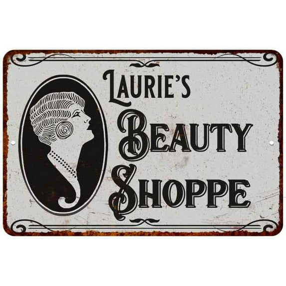 Laurie's Beauty Shoppe Chic Sign Vintage Decor 8x12 Metal Sign 108120021195