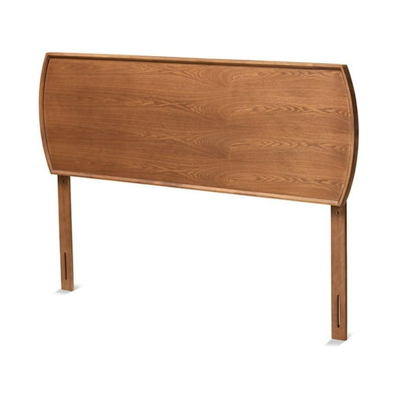 Laurien Mid-Century Modern Ash Walnut Finished Wood King Size Headboard