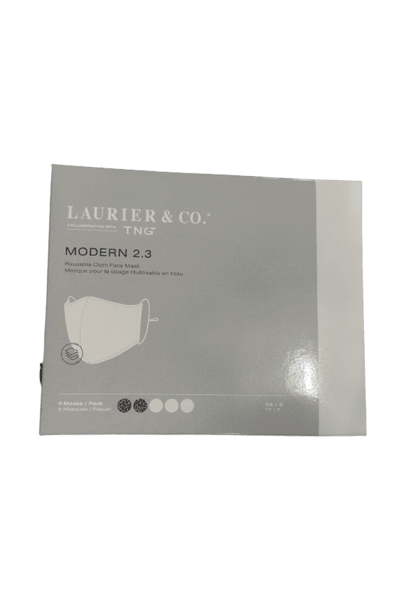 Reusable Face Mask 3-Layer 5 Packs - 2 Leopard And 3 White XS/S