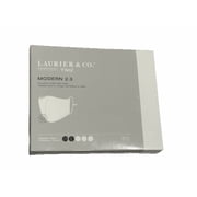 Laurier Reusable Face Mask Adjustable 3-Layer 5 Packs - 2 Camo And 3 White XS/S