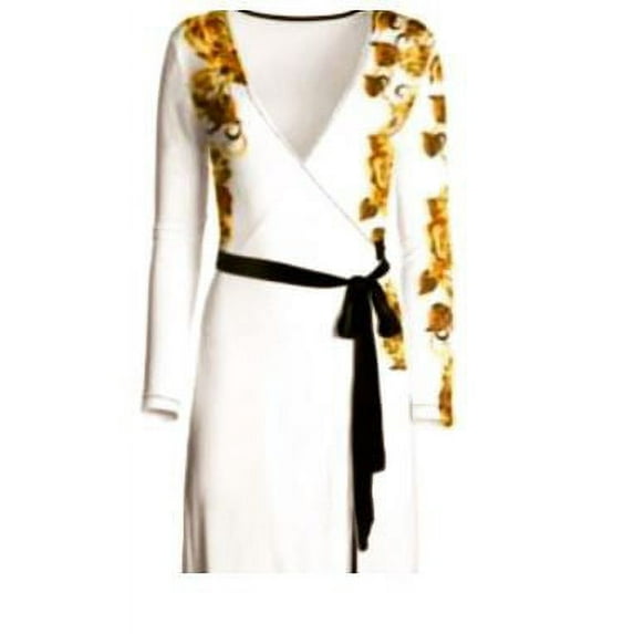 Lauris Couture Rose Gold White Wrap Dress
