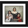 thumbnail image 1 of Laurits Tuxen 14x12 Black Ornate Wood Framed Double Matted Museum Art Print Titled: Portrait Group. Frederikke Tuxen with Yvonne and Nina (1905), 1 of 5