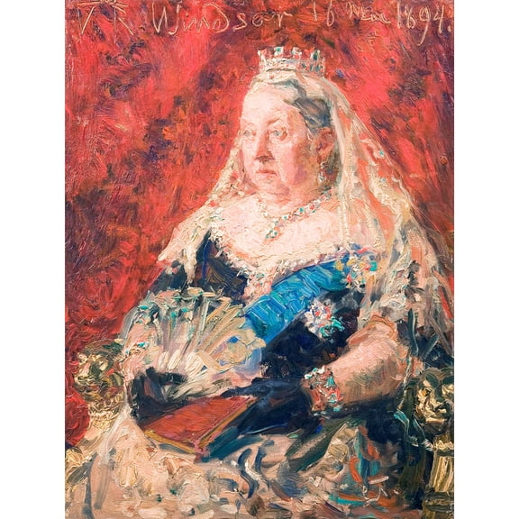 Laurits Tuxen Portrait Of Queen Victoria Extra Large Art Print Wall Mural Poster Premium XL